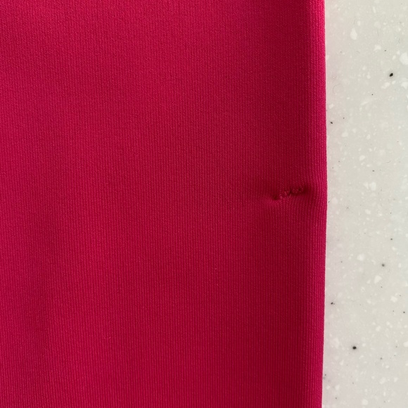 Kate Spade Pink Scalloped Hem High Rise Cropped Capri Crop Leggings - Picture 12 of 12